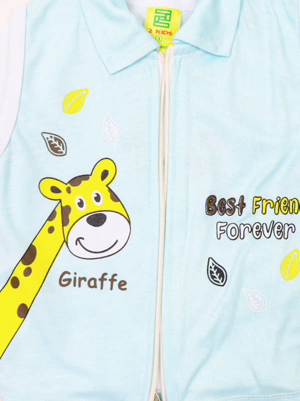 HG Newborn Baby Suit 3Mths - 9Mths Giraffe Sky Blue