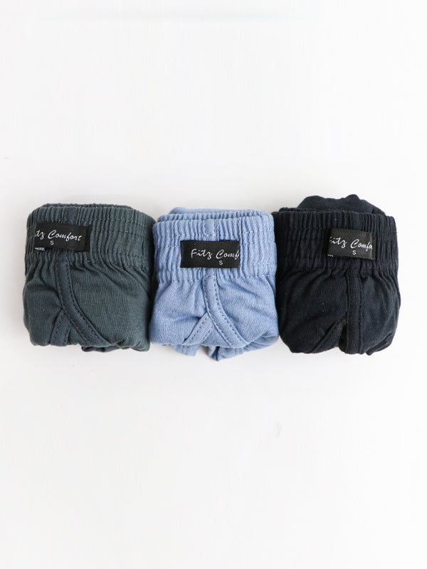 FC Brief Underwear For Men's Pack of 3 Multicolor
