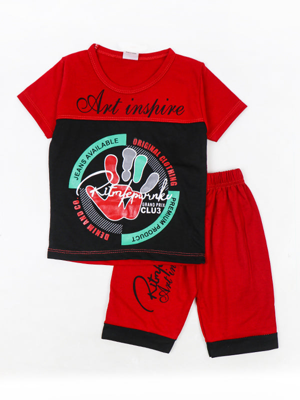 KG Kids Suit 1Yr - 4Yrs Art Red