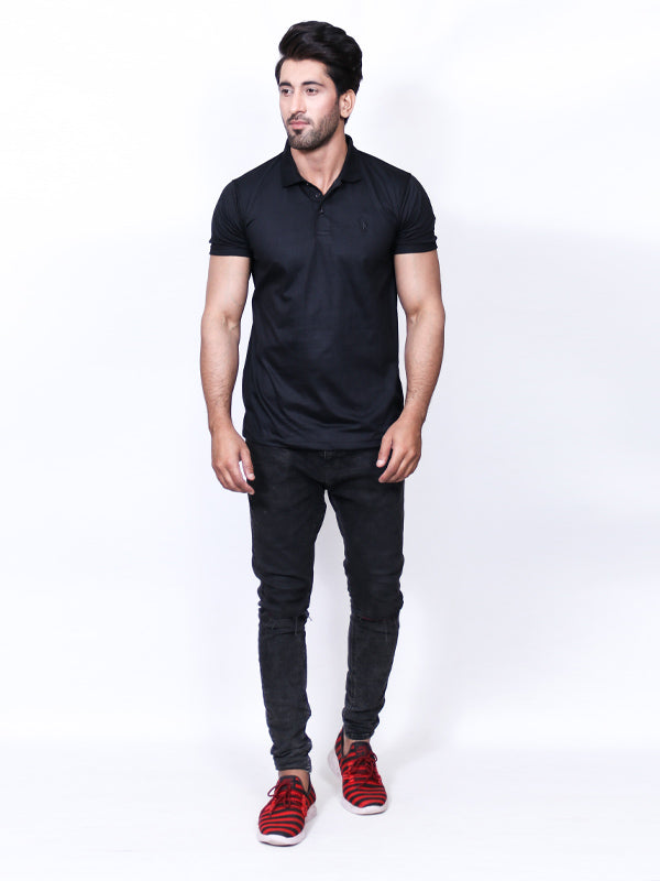MG Men's Polo T-Shirt Black