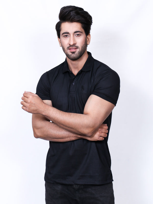 MG Men's Polo T-Shirt Black