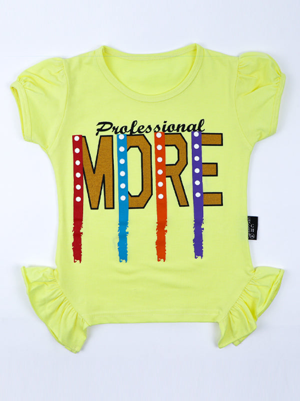 ATT 2.5 Yrs - 7 Yrs T-Shirt for Girls Printed More