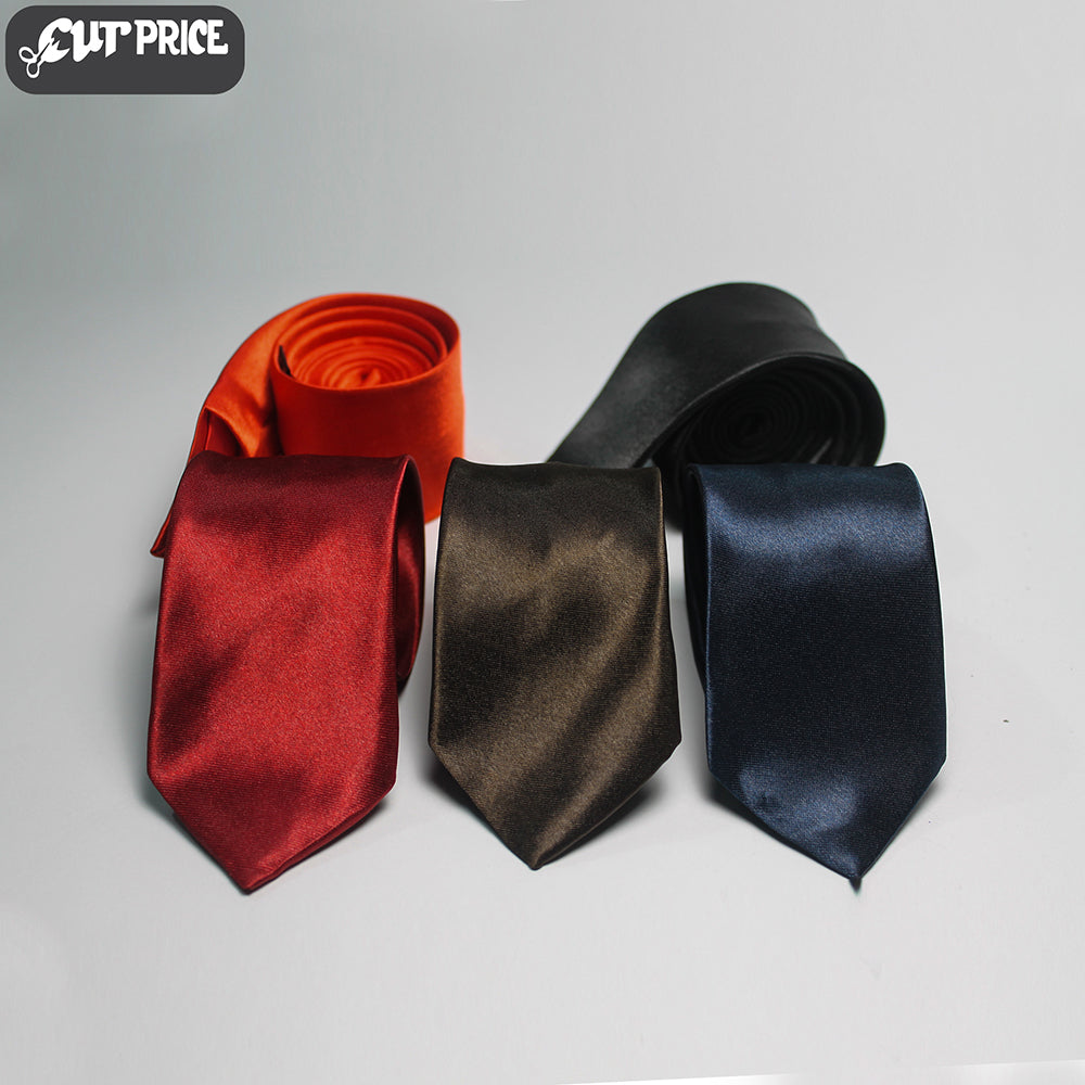 Pencil Tie Thin Formal Party Wear Brown Dark