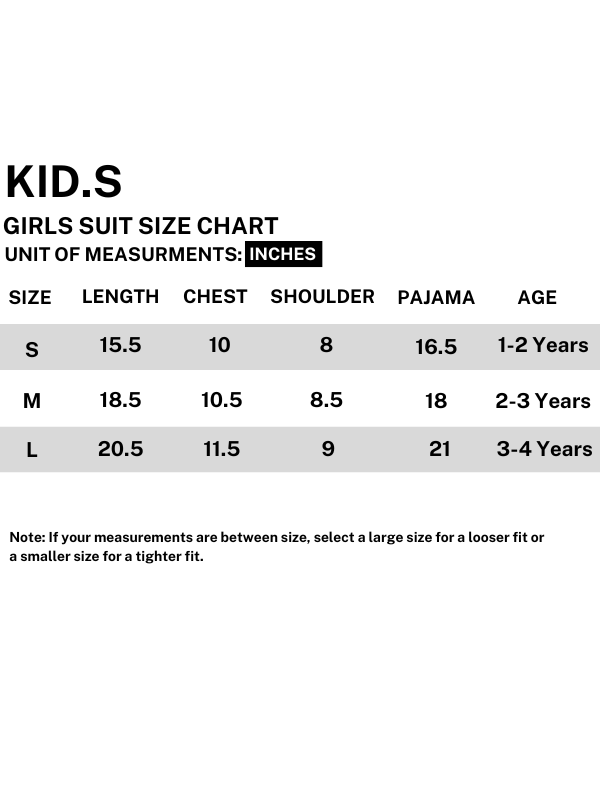 GS521 ZG Girls Suit 1Yr - 4Yrs Design 01 Blue