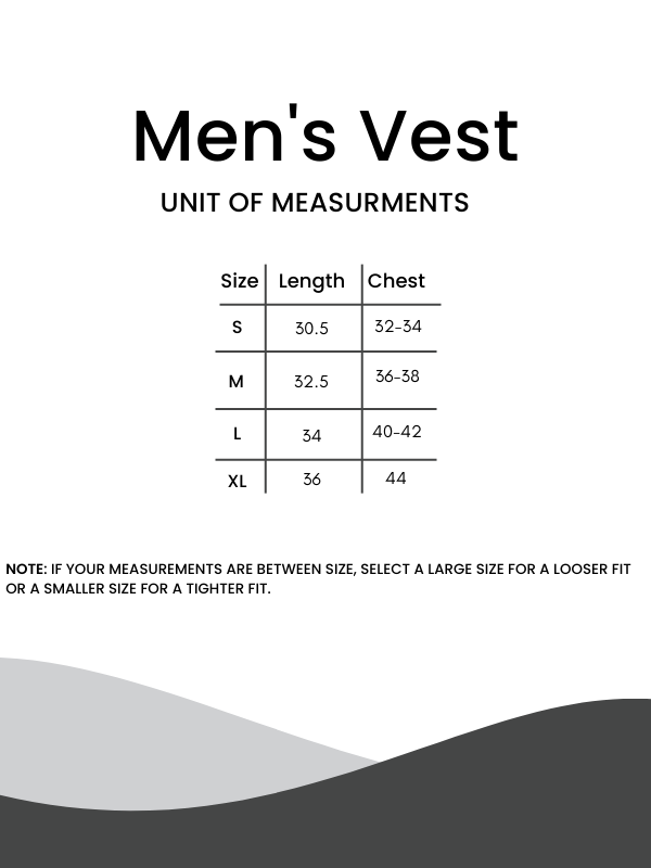 Cotton Vest for Men Black