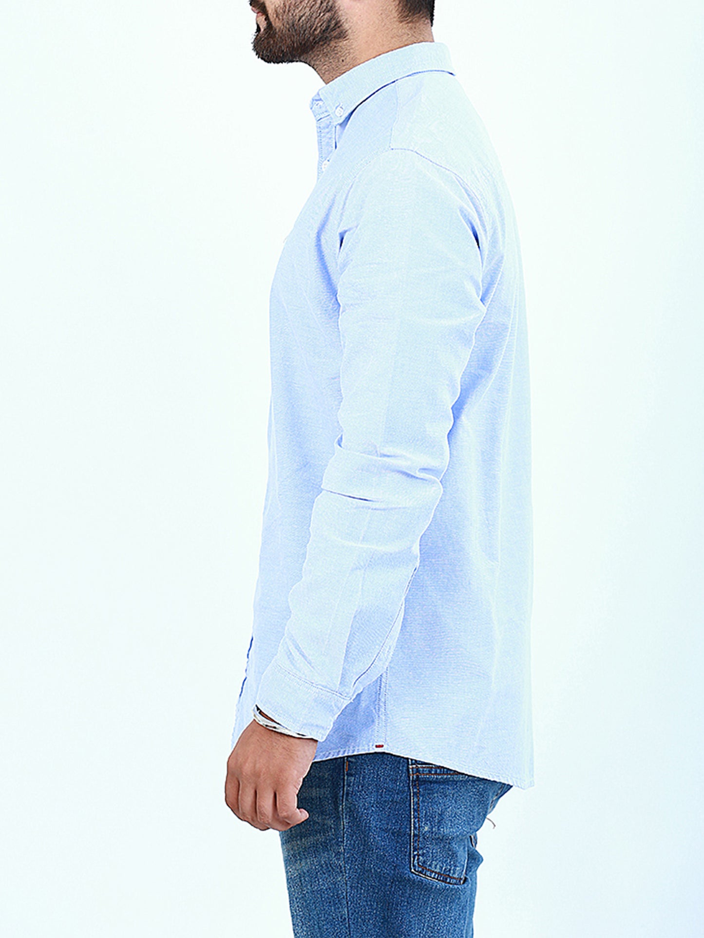 Men's Chambray Casual Shirt Sky Blue
