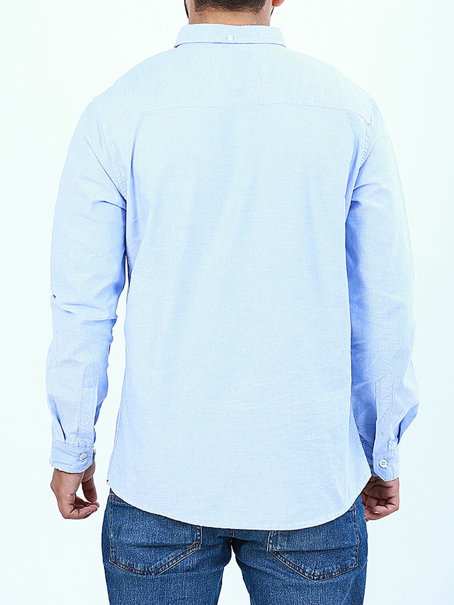 Men's Chambray Casual Shirt Sky Blue