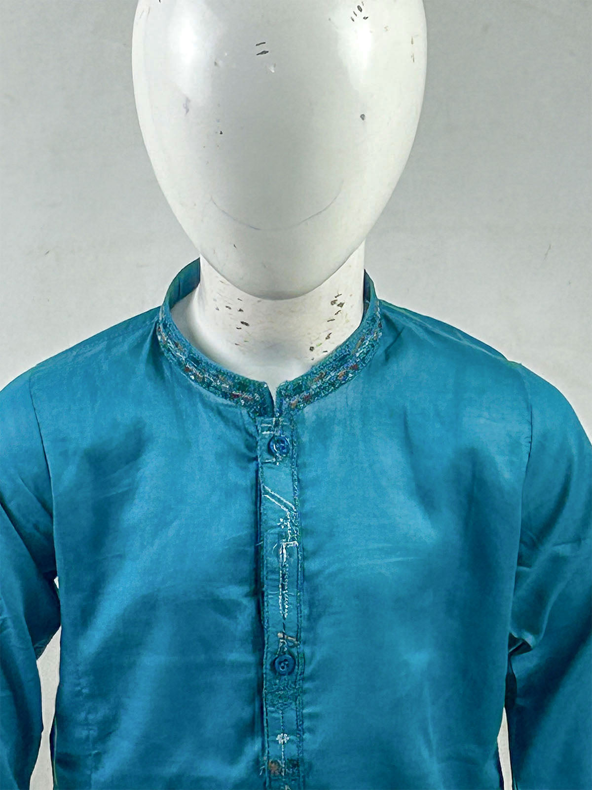 2Yrs - 8Yrs Sea Green Kurta Pajama Suit For Boys AM BKS219