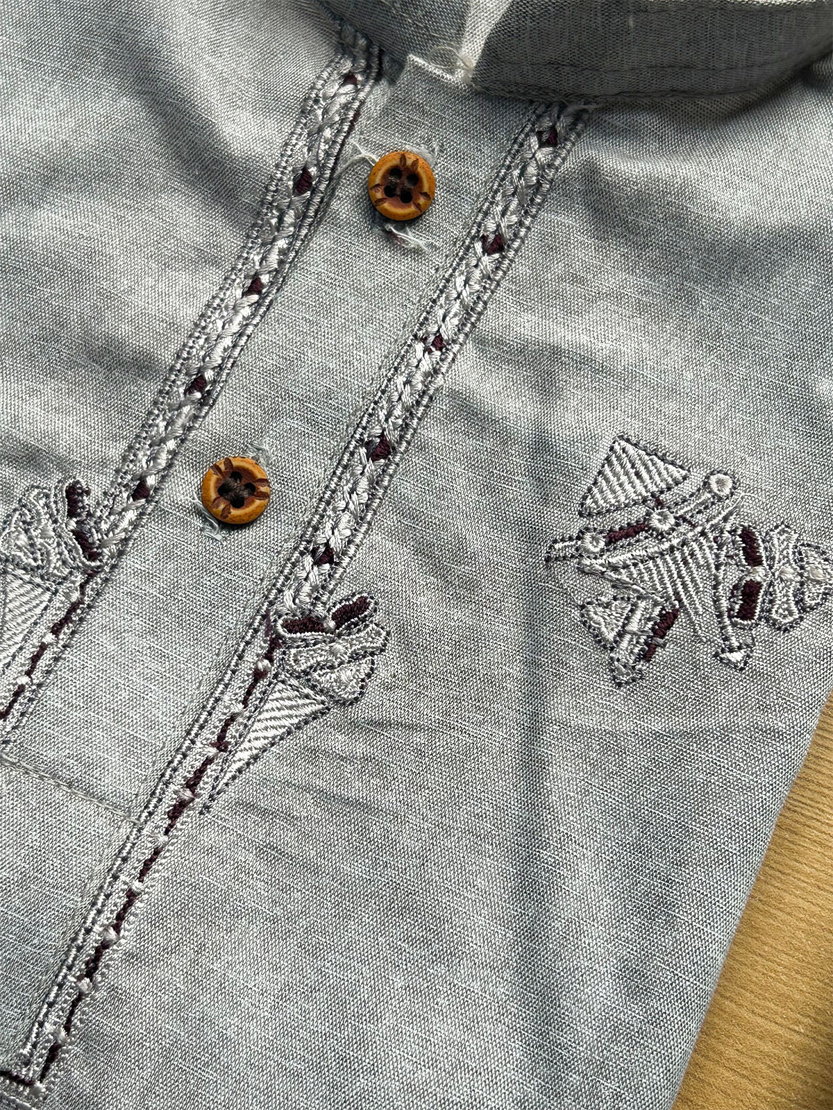 2Yrs - 14Yrs Light Grey Kameez Shalwar Suit For Boys BKS212