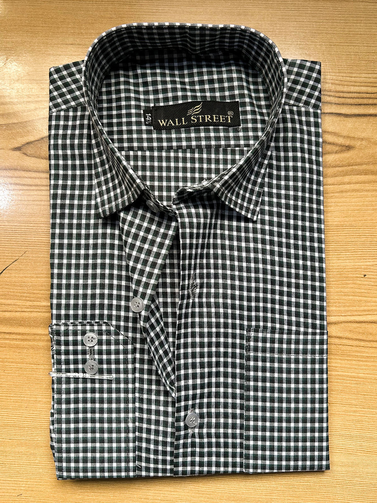 MFS684 Black Checks Formal Dress Shirt For Men