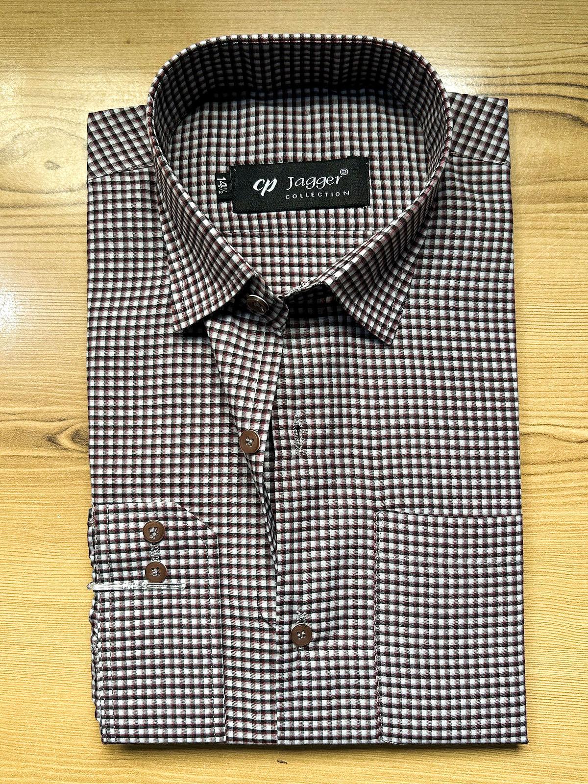 MFS681 Mini Checks Formal Dress Shirt For Men