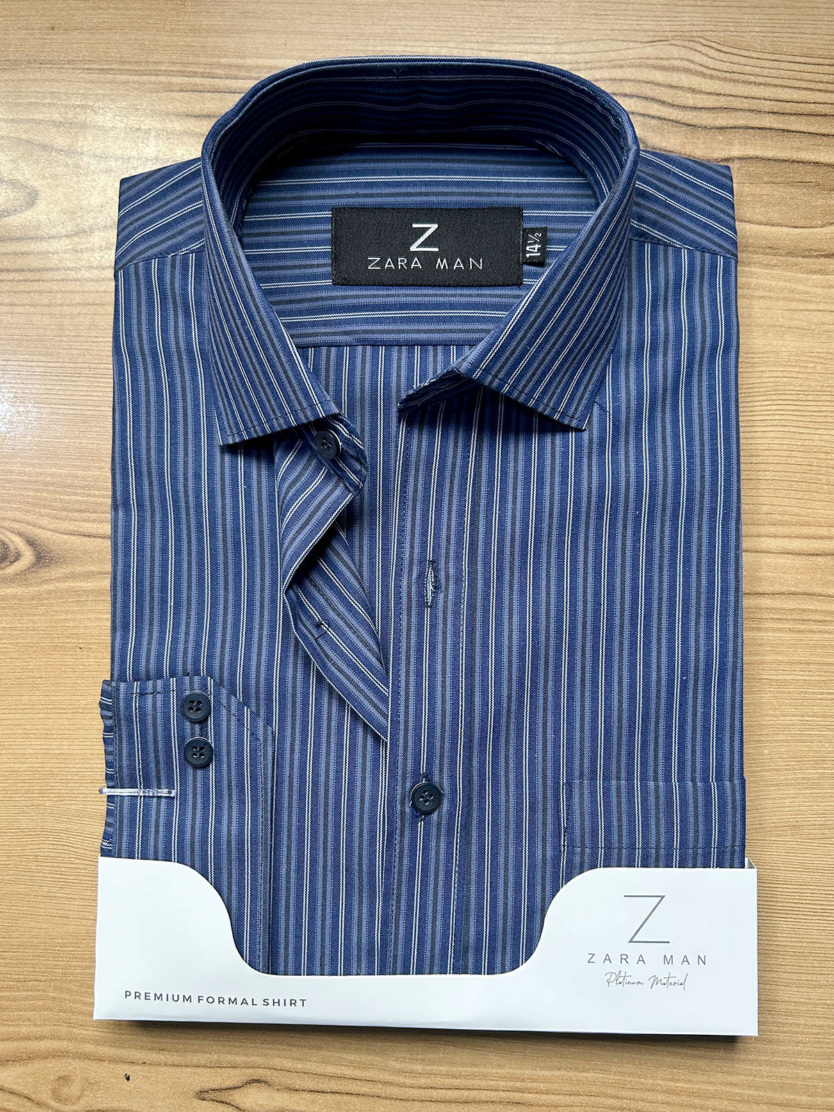 MFS675 Blue Lines Formal Dress Shirt For Men