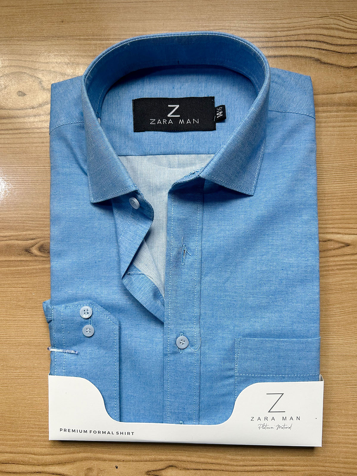 MFS676 Blue Formal Dress Shirt For Men