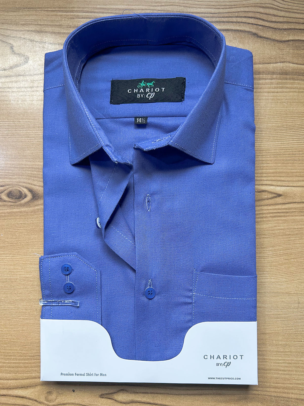 MFS686 Blue Formal Dress Shirt For Men