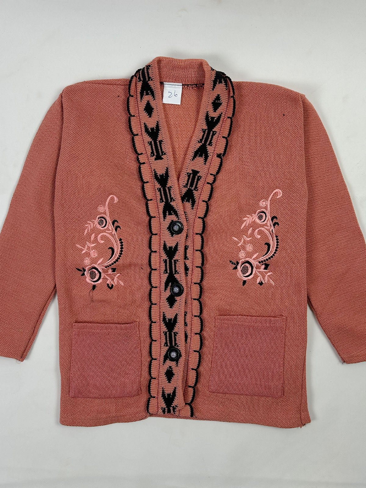 5Yrs - 7Yrs Peach Sweater For Girls GS08
