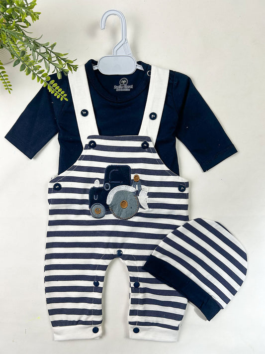 0Mth - 3Mth Navy Blue Romper For Newborn NBR172