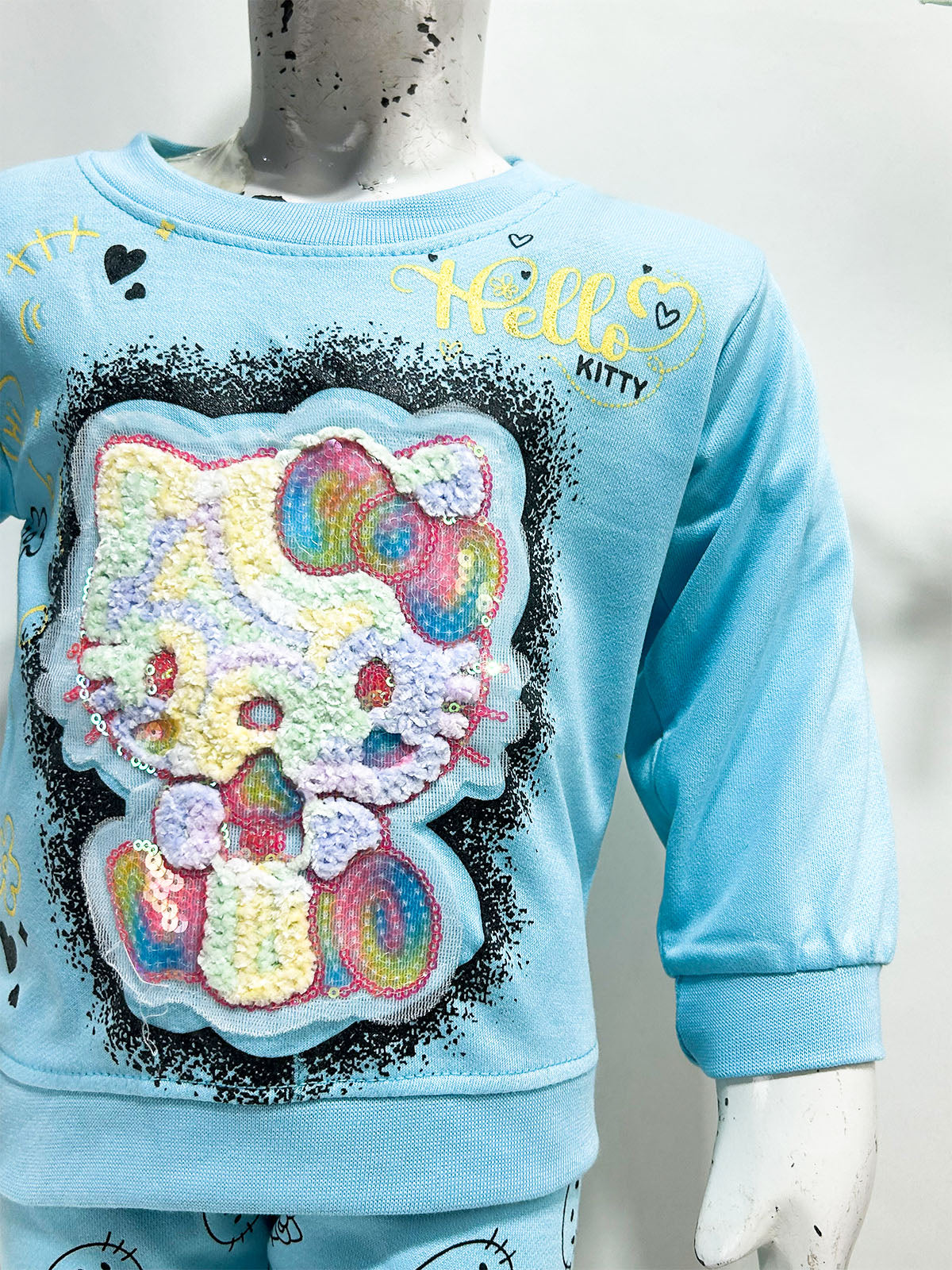 1Yr - 4Yrs Sky Blue Kitty Suit For Girls GS604