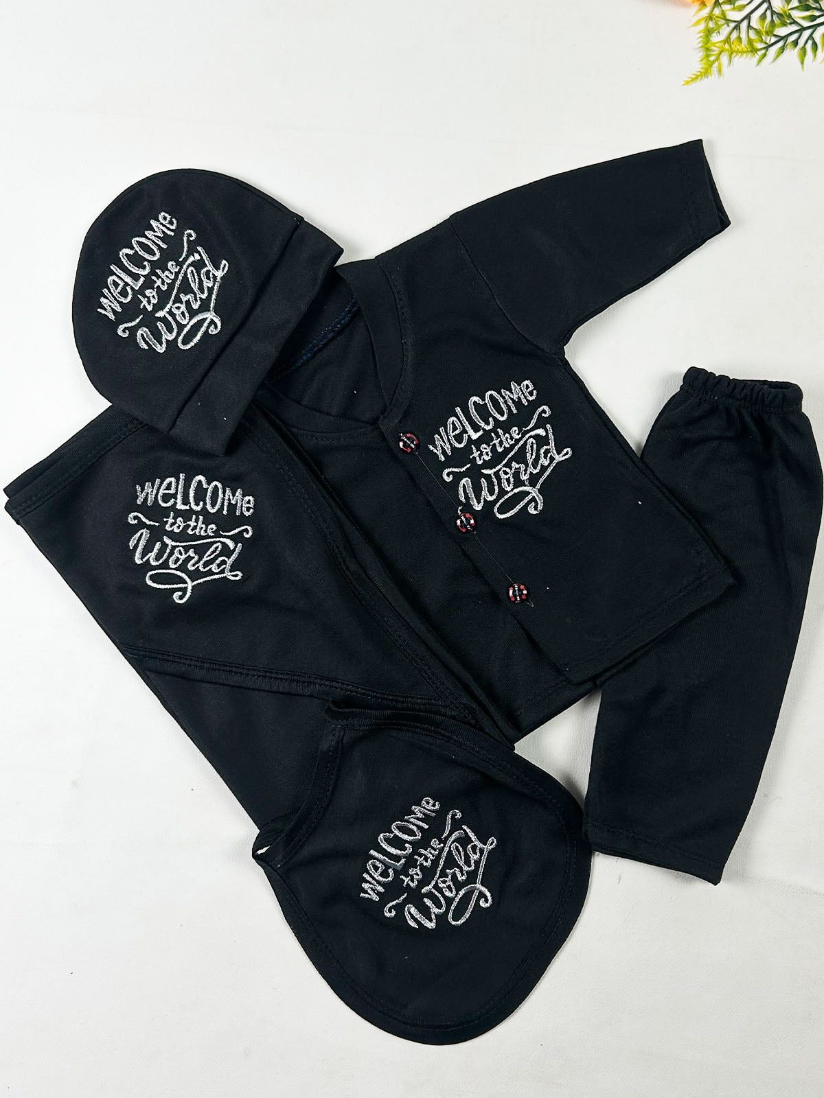 0Mth - 3Mth WTW Black 5Pcs Gift Set For Newborn NBGS426