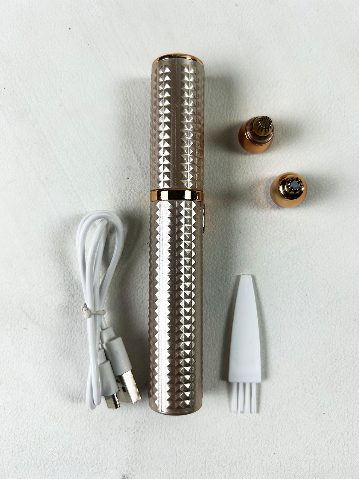 FLAWZBSS 3-in-1 Rechargeable Facial Hair Remover & Eyebrow Trimmer For Women – Silver