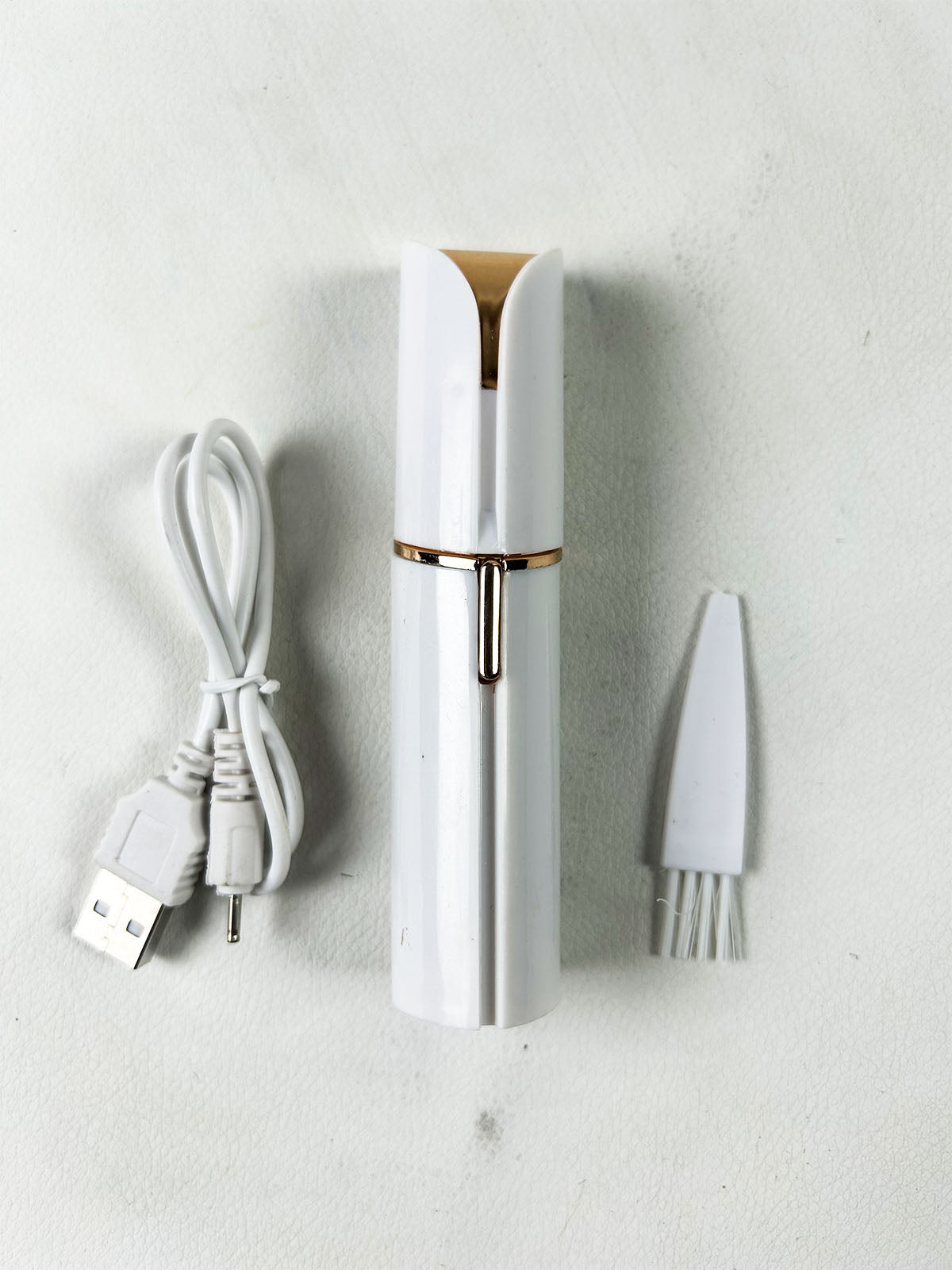 Kemei KM-1021 Rechargeable Electric Facial Hair Remover & Shaver For Women – White & Rose Gold