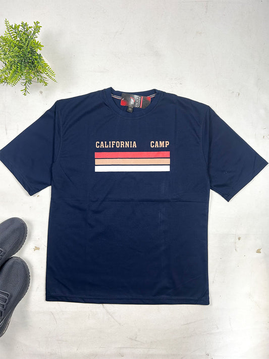 Navy Blue Drop Shoulder T-Shirt For Men's MTS512