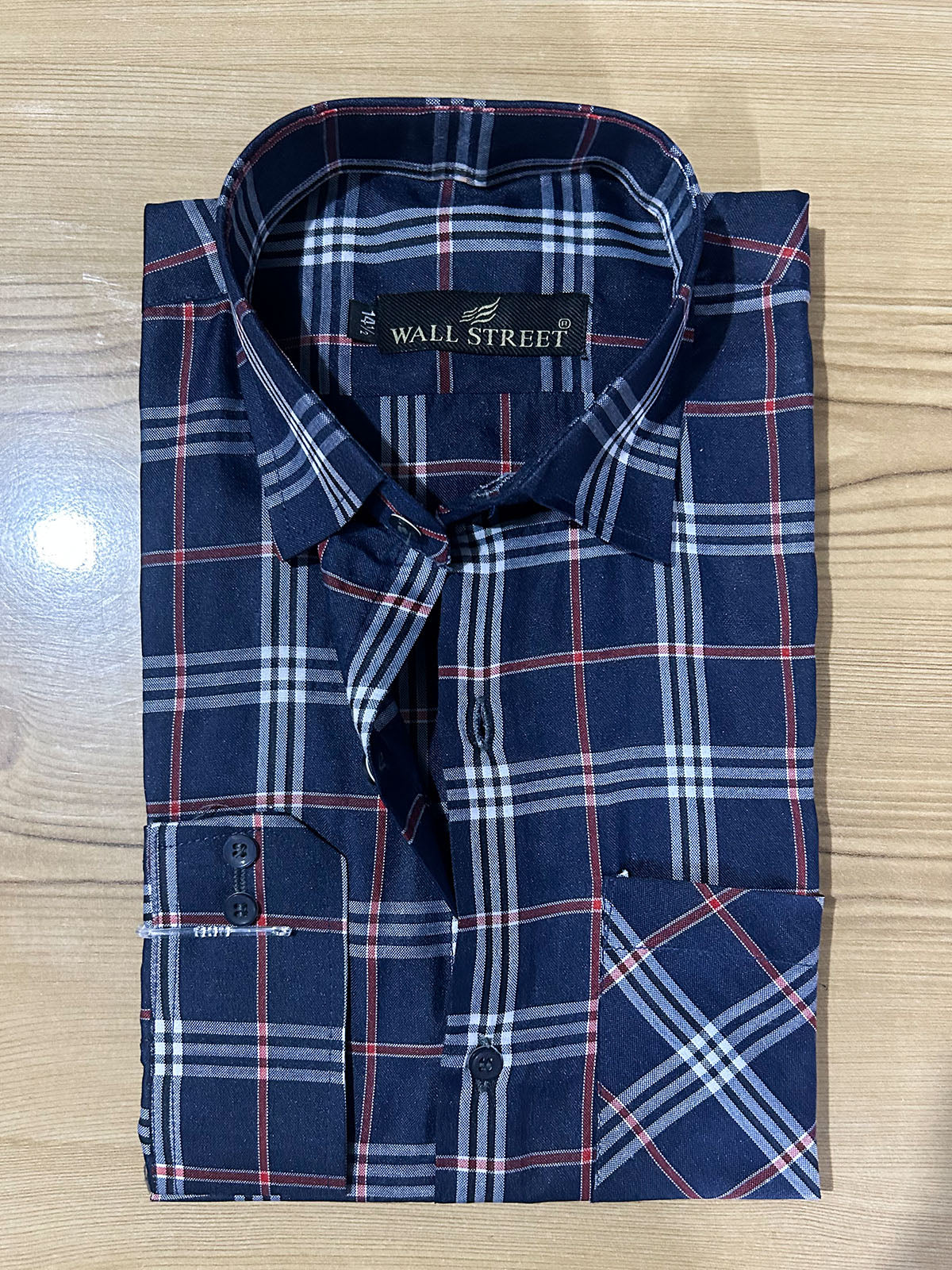 MFS660 Check Formal Dress Shirt Blue