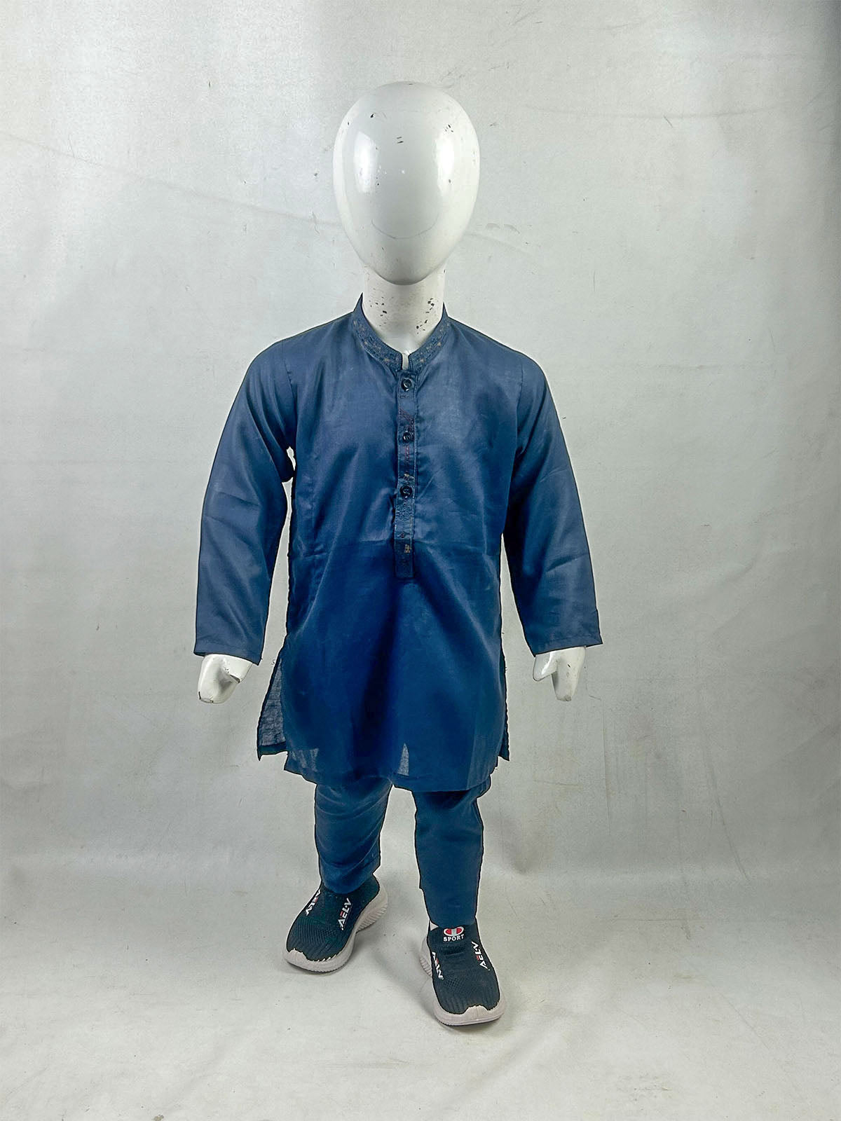 2Yrs - 8Yrs Navy Blue Kurta Pajama Suit For Boys AM BKS224