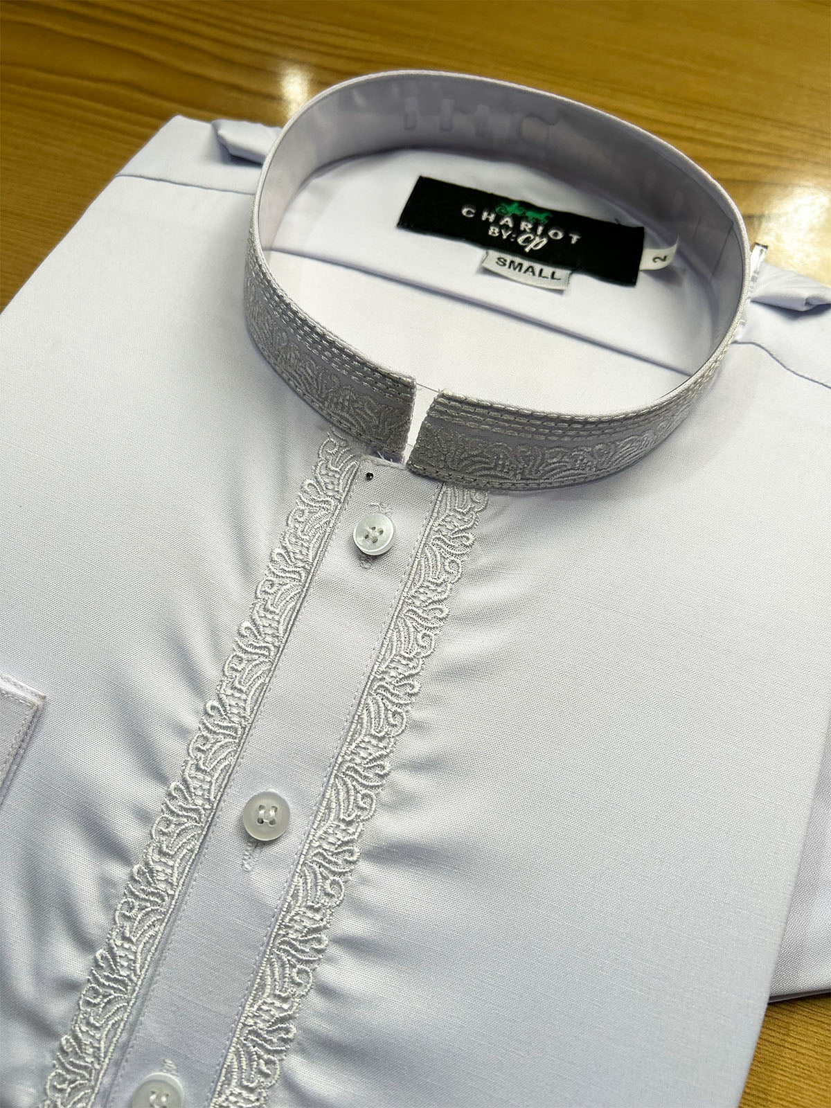 41 MSK557 White Embroidered Stitched Sherwani Collar Shalwar Kameez for Men