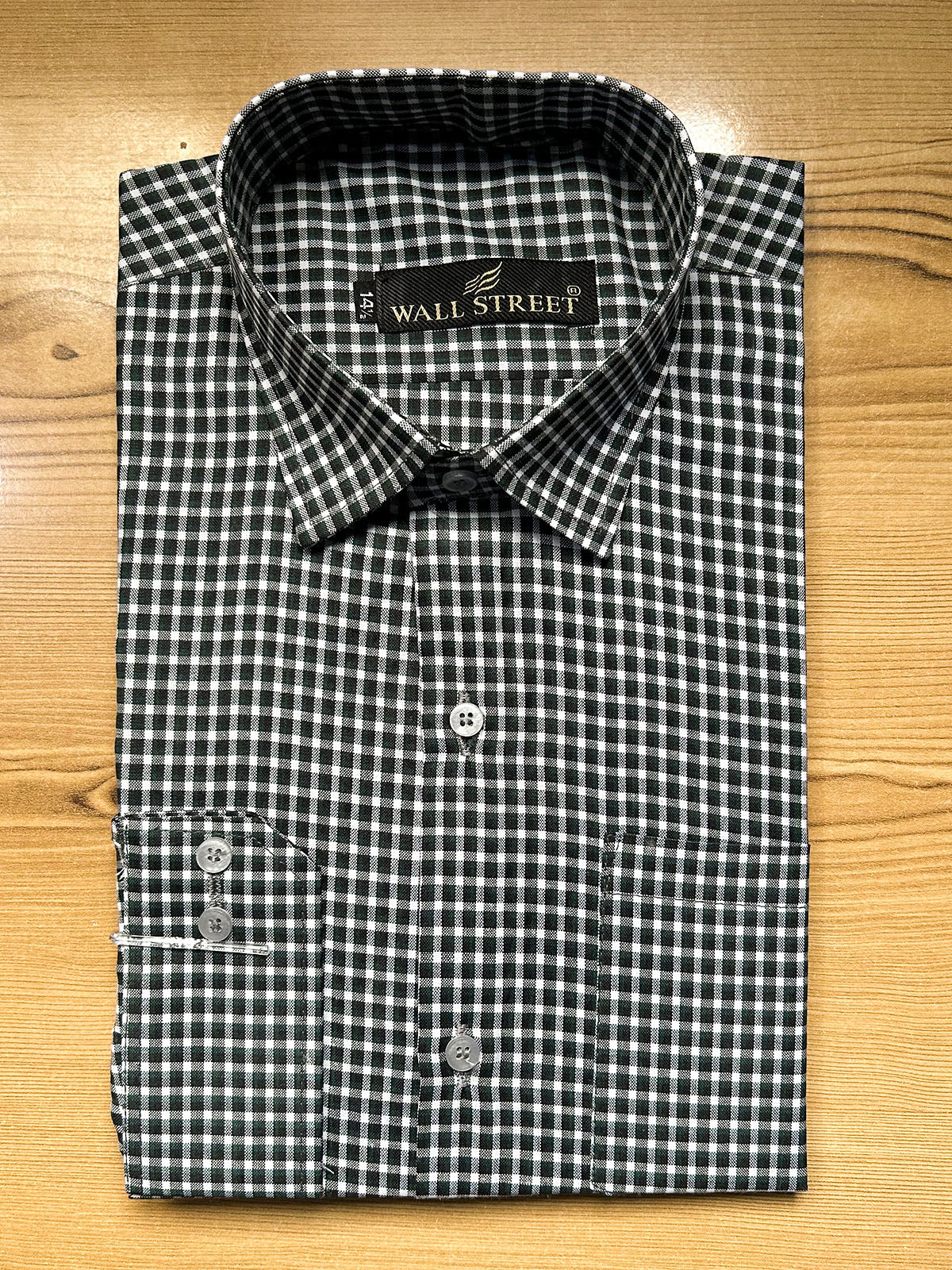 MFS684 Black Checks Formal Dress Shirt For Men