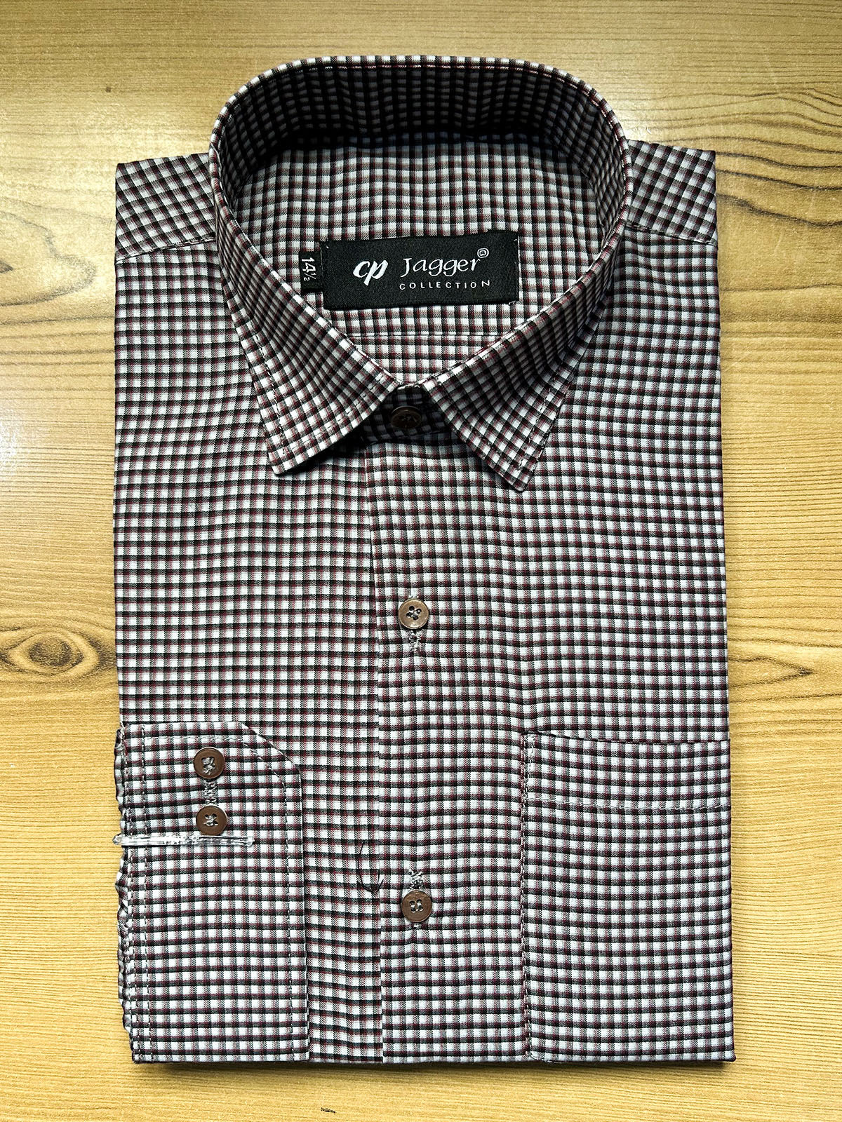 MFS681 Mini Checks Formal Dress Shirt For Men