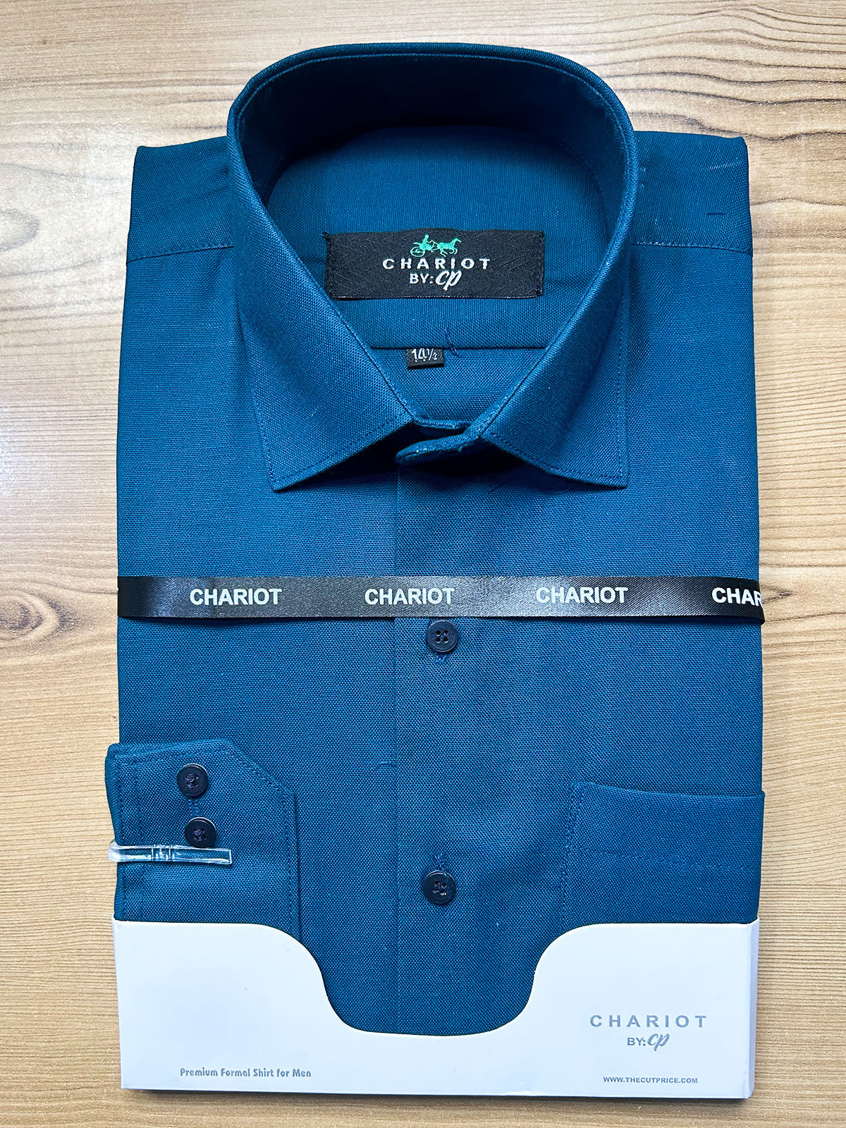 MFS679 Sea Blue Formal Dress Shirt For Men