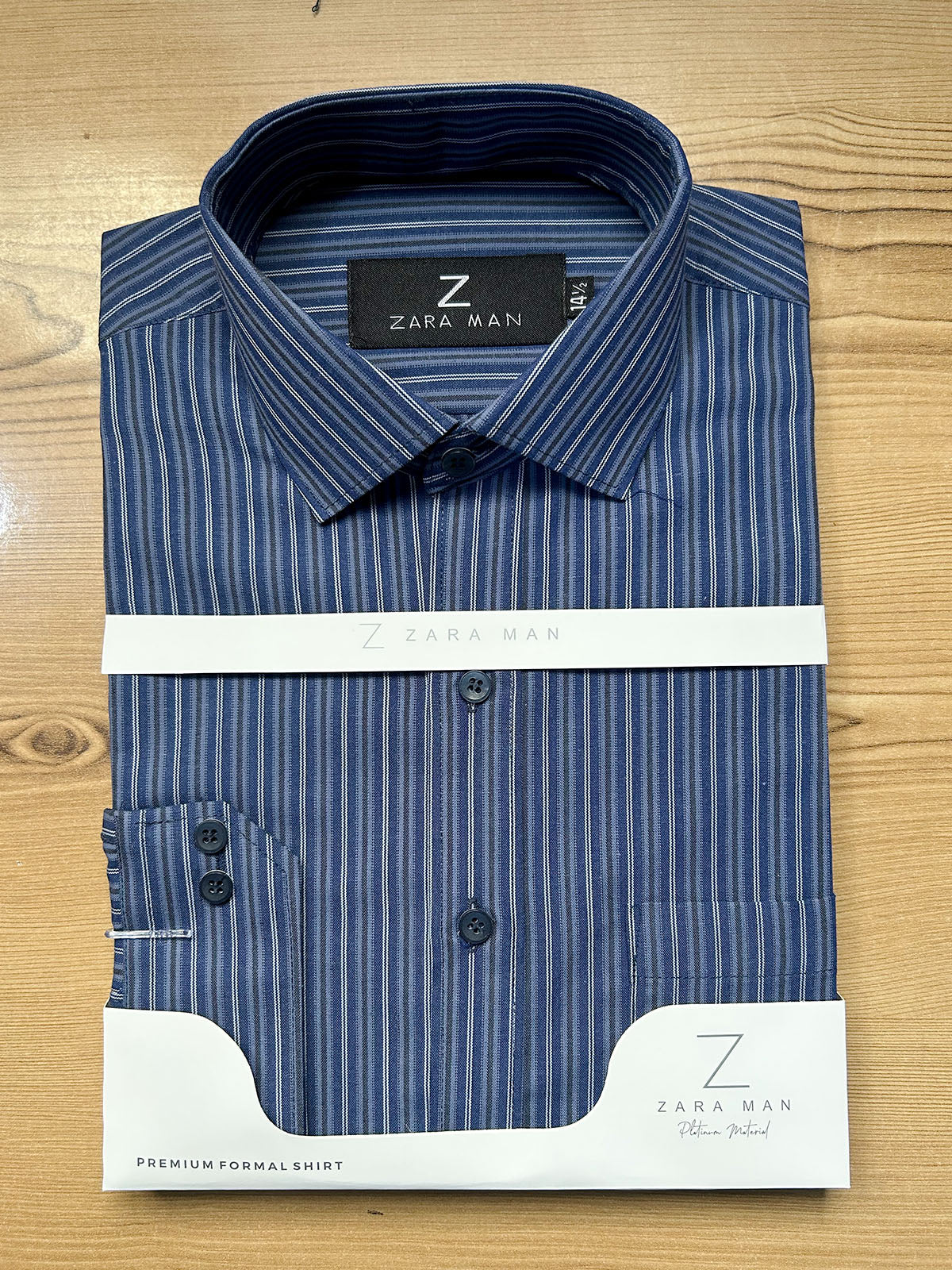 MFS675 Blue Lines Formal Dress Shirt For Men
