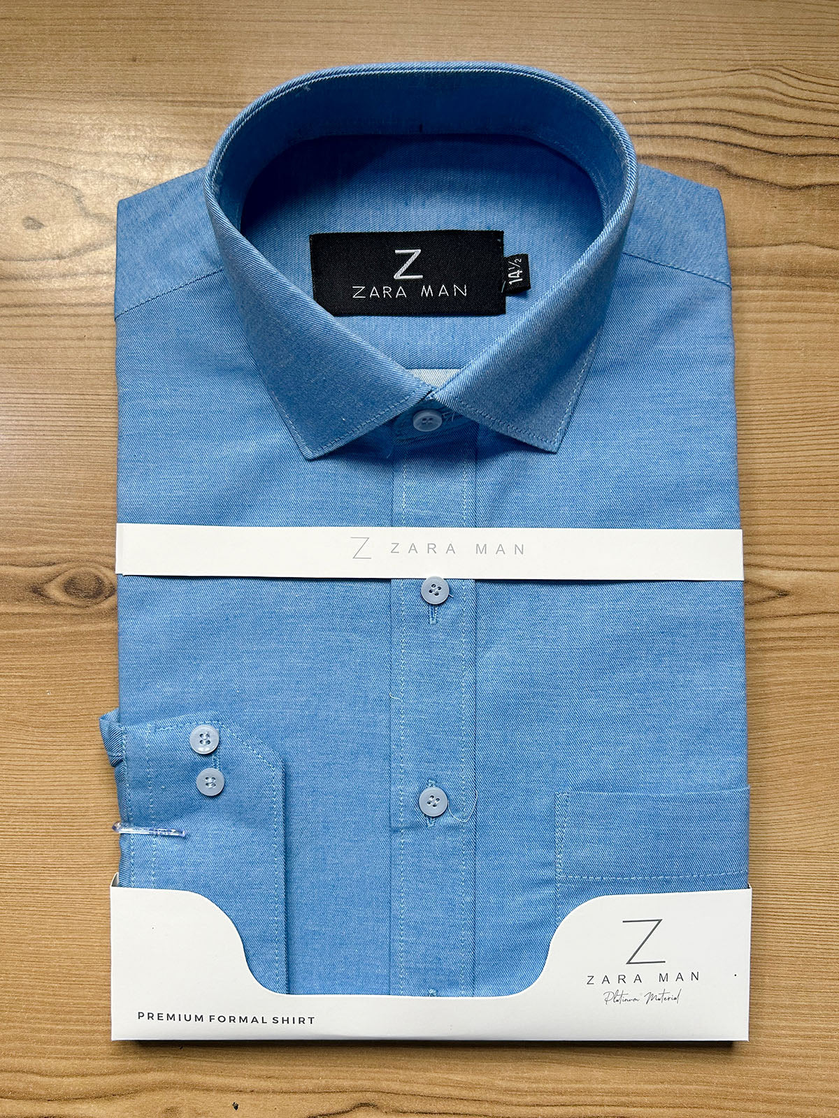 MFS676 Blue Formal Dress Shirt For Men
