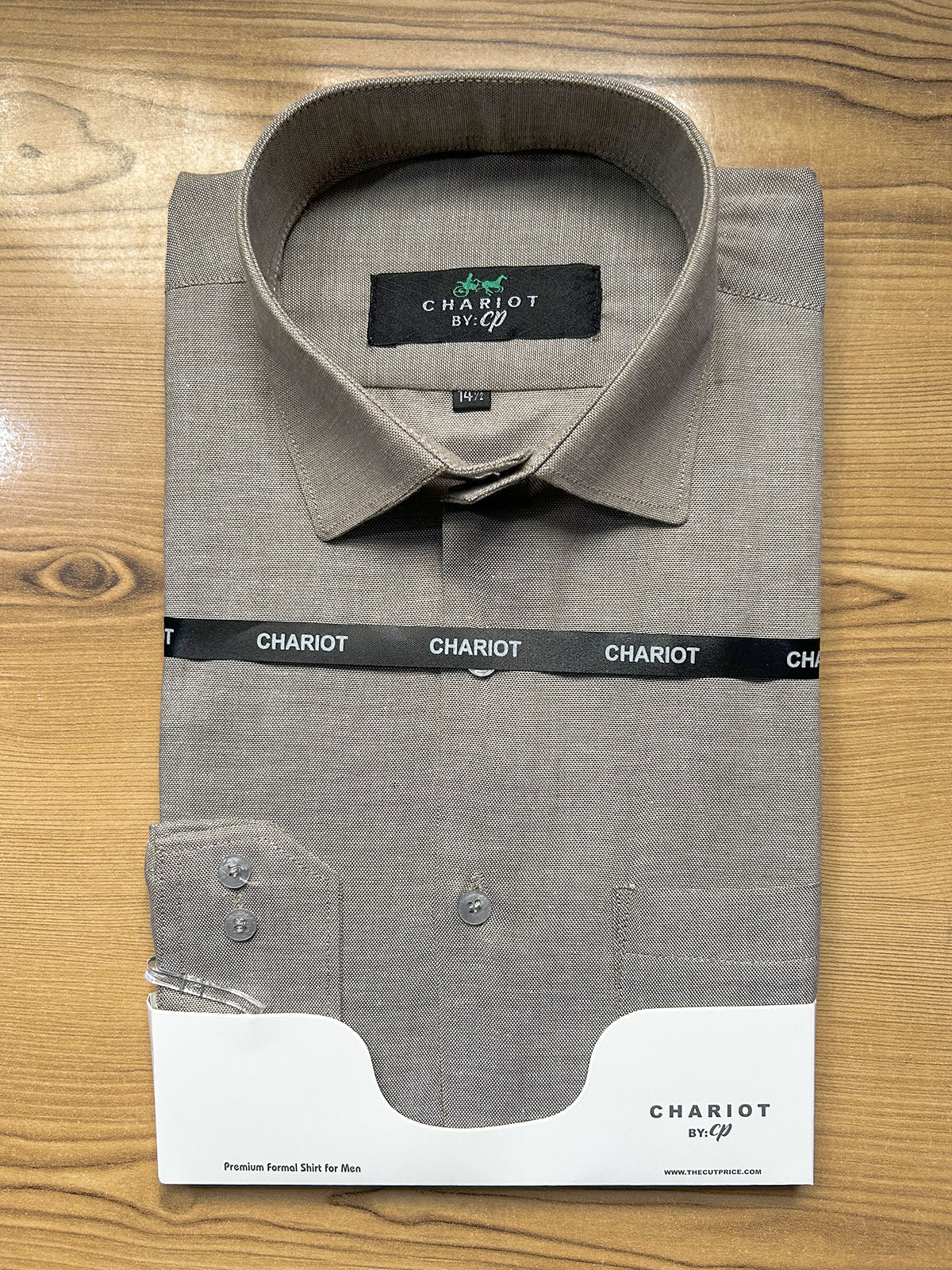 MFS687 Slate Brown Formal Dress Shirt For Men