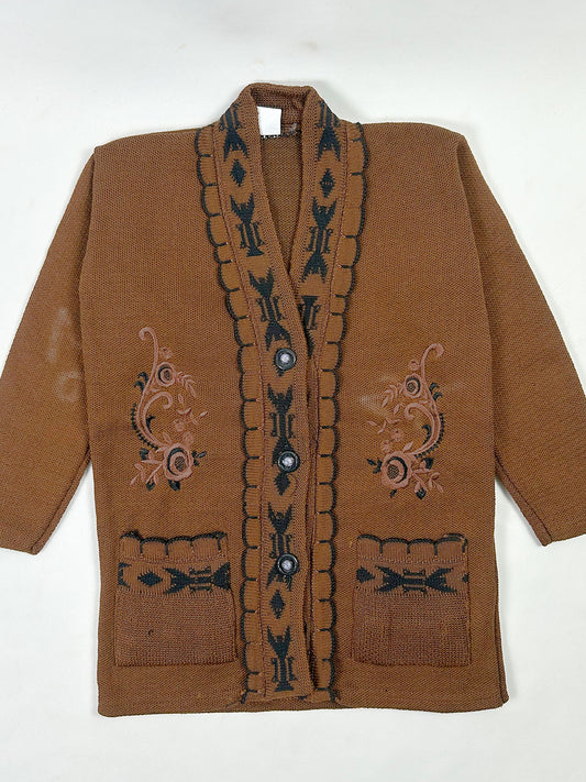 5Yrs - 7Yrs Brown Sweater For Girls GS07