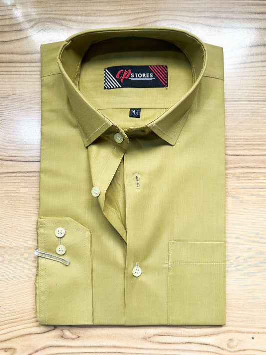 MFS704 Olive Formal Dress Shirt For Men