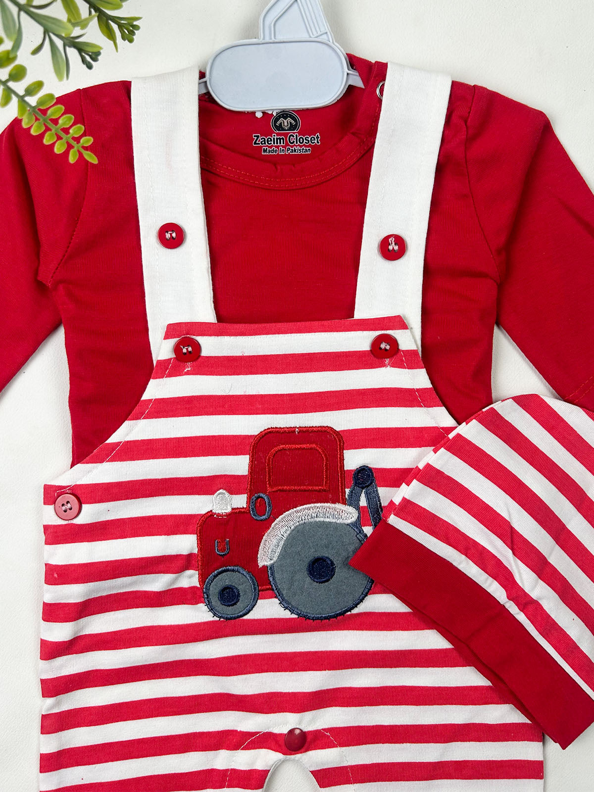0Mth - 3Mth Red Romper For Newborn NBR171