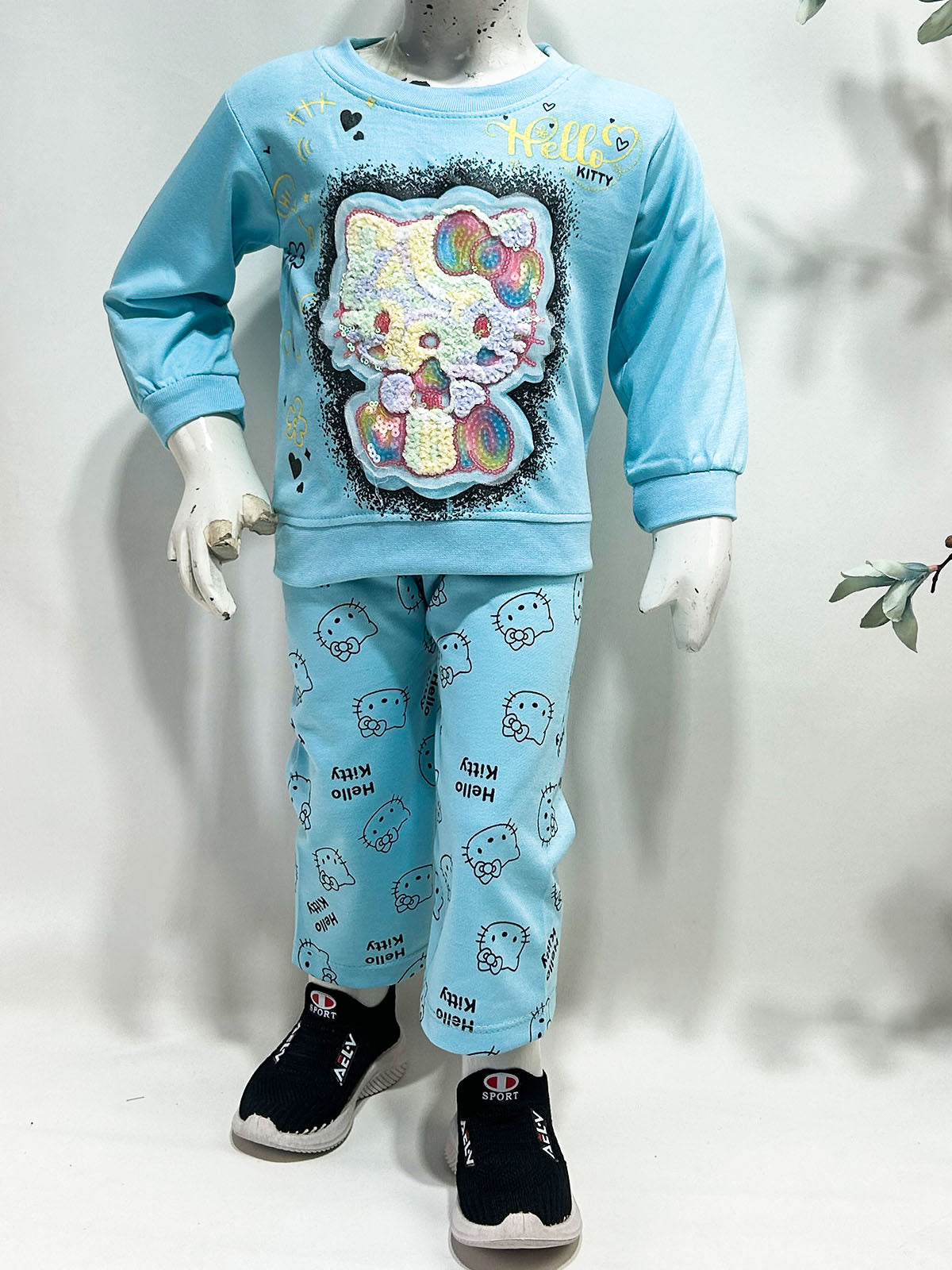 1Yr - 4Yrs Sky Blue Kitty Suit For Girls GS604