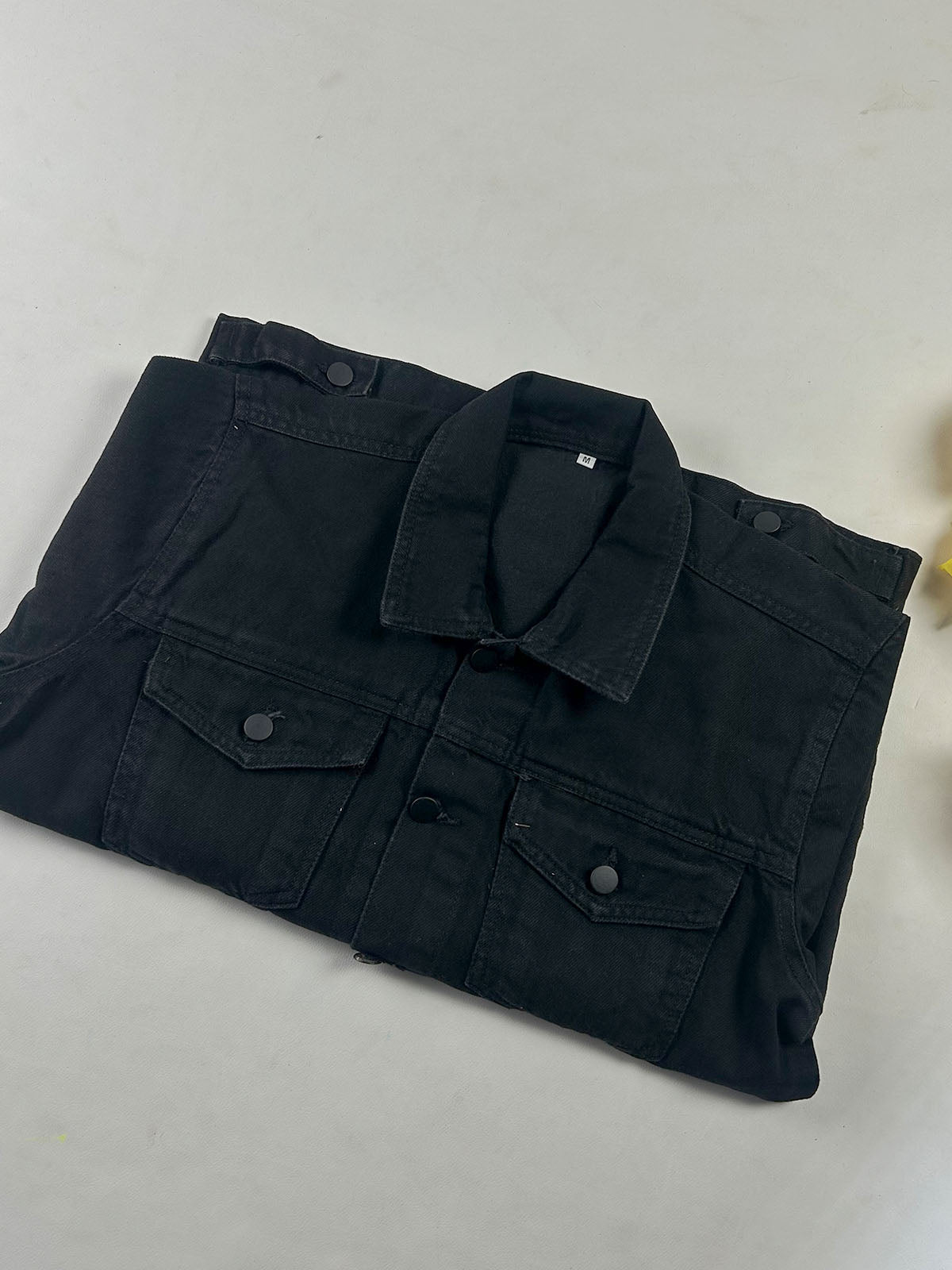 Black Denim Jacket For Men MJ37