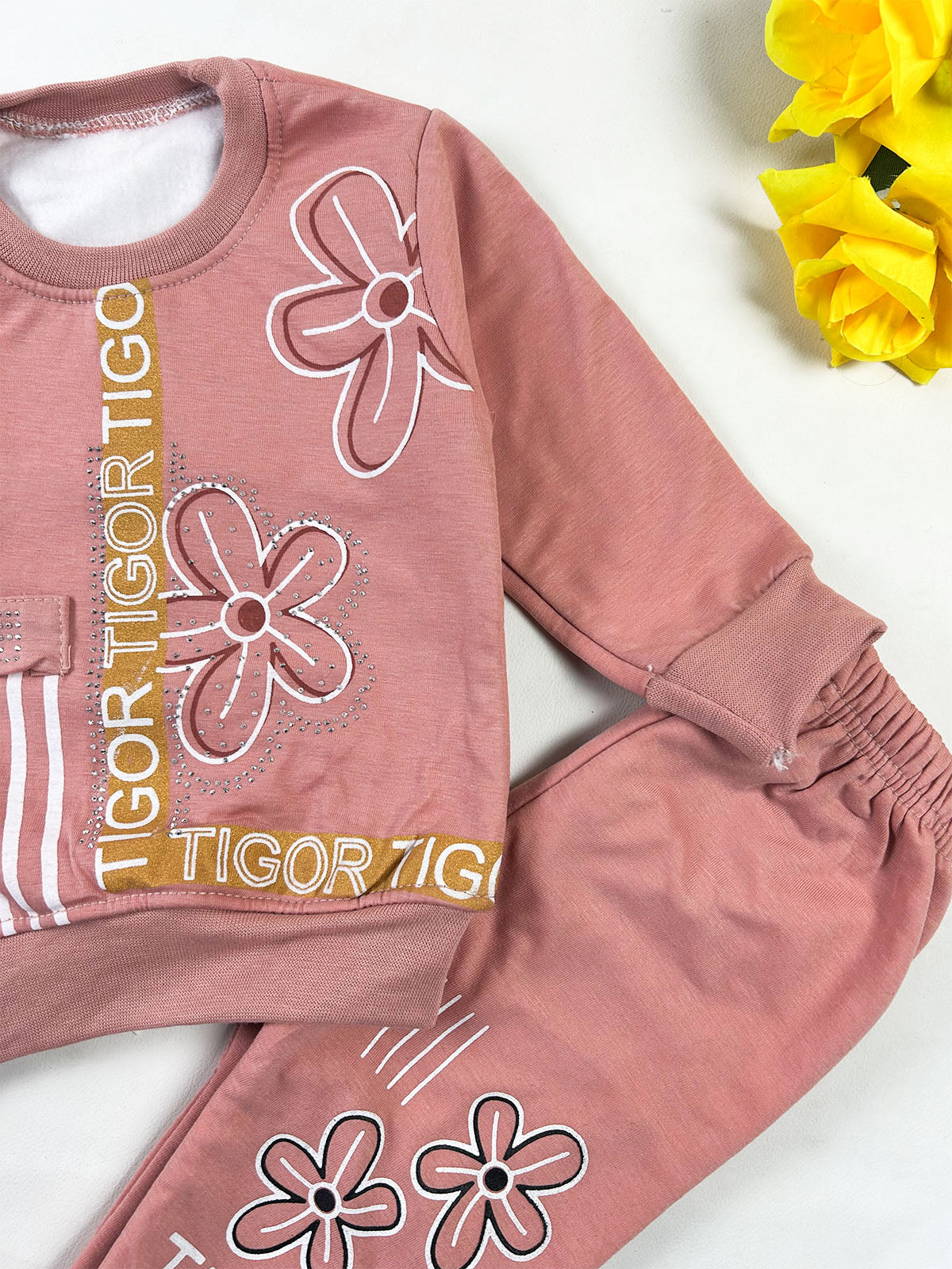 1Yr - 4Yrs Flower Peach Suit For Girls GS608