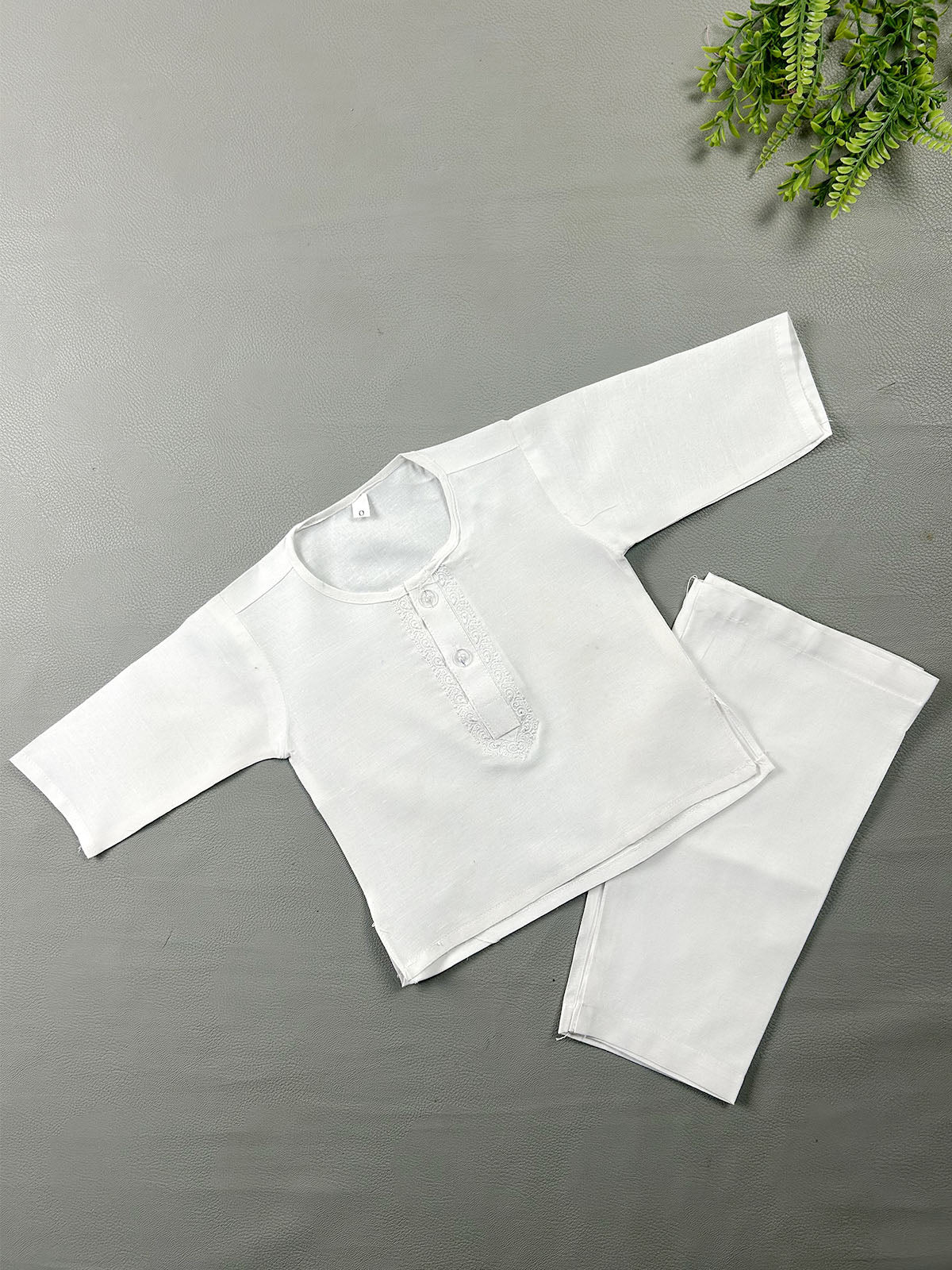 0Mth - 6Mth Pack of 3 White Kurta Pajama For Boys BKS243