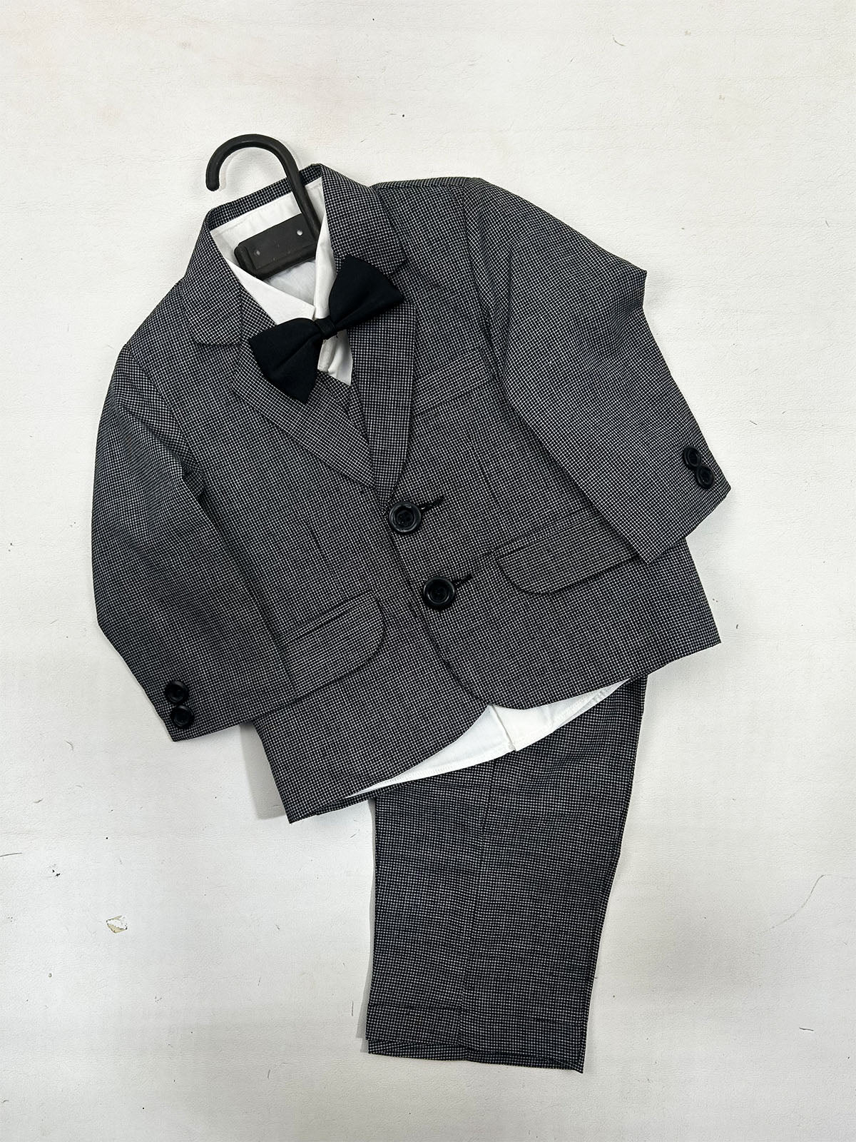 6Mth - 14Yrs Grey 5Pcs Coat Pant Suit for Boys BCP34