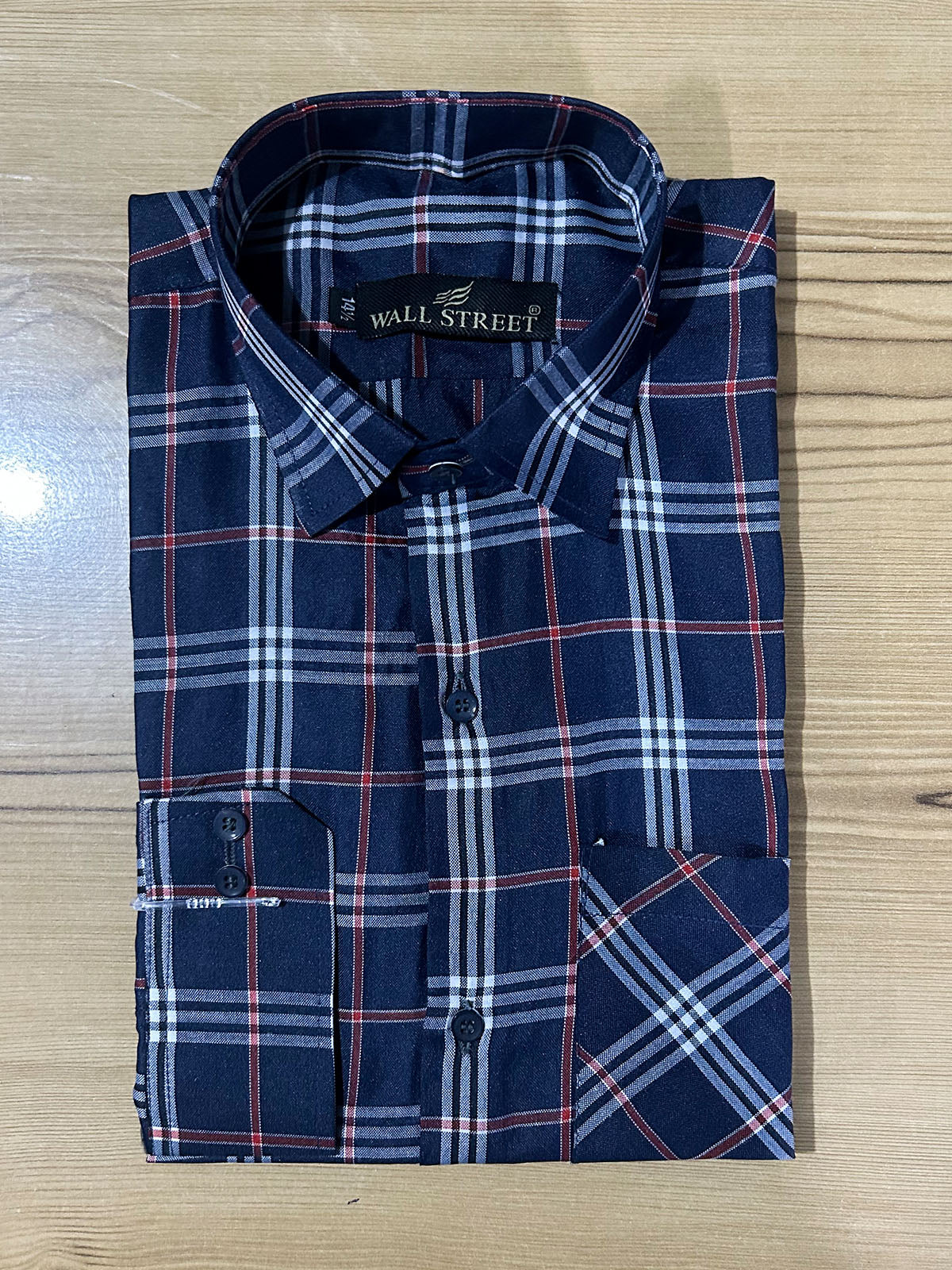 MFS660 Check Formal Dress Shirt Blue