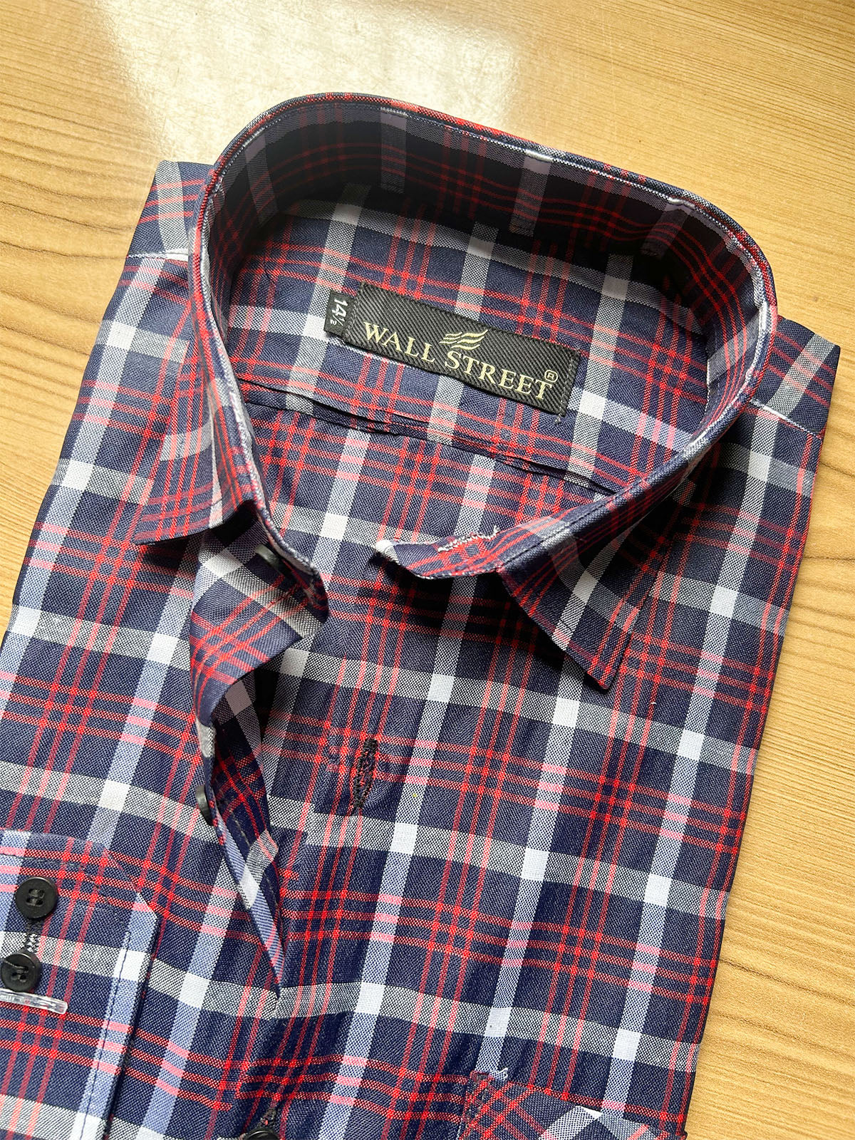 MFS668 Red Checks Formal Dress Shirt For Men