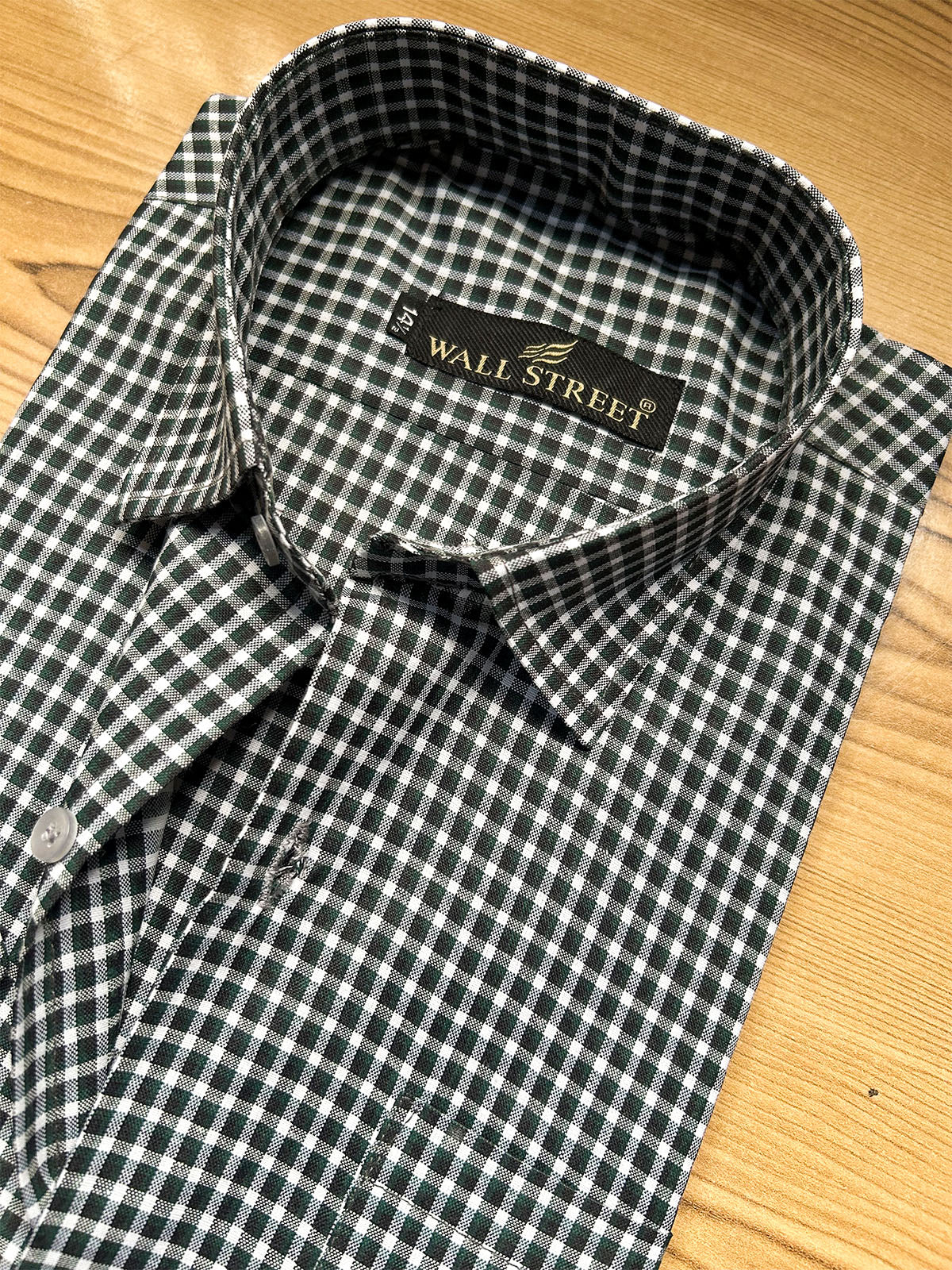 MFS684 Black Checks Formal Dress Shirt For Men
