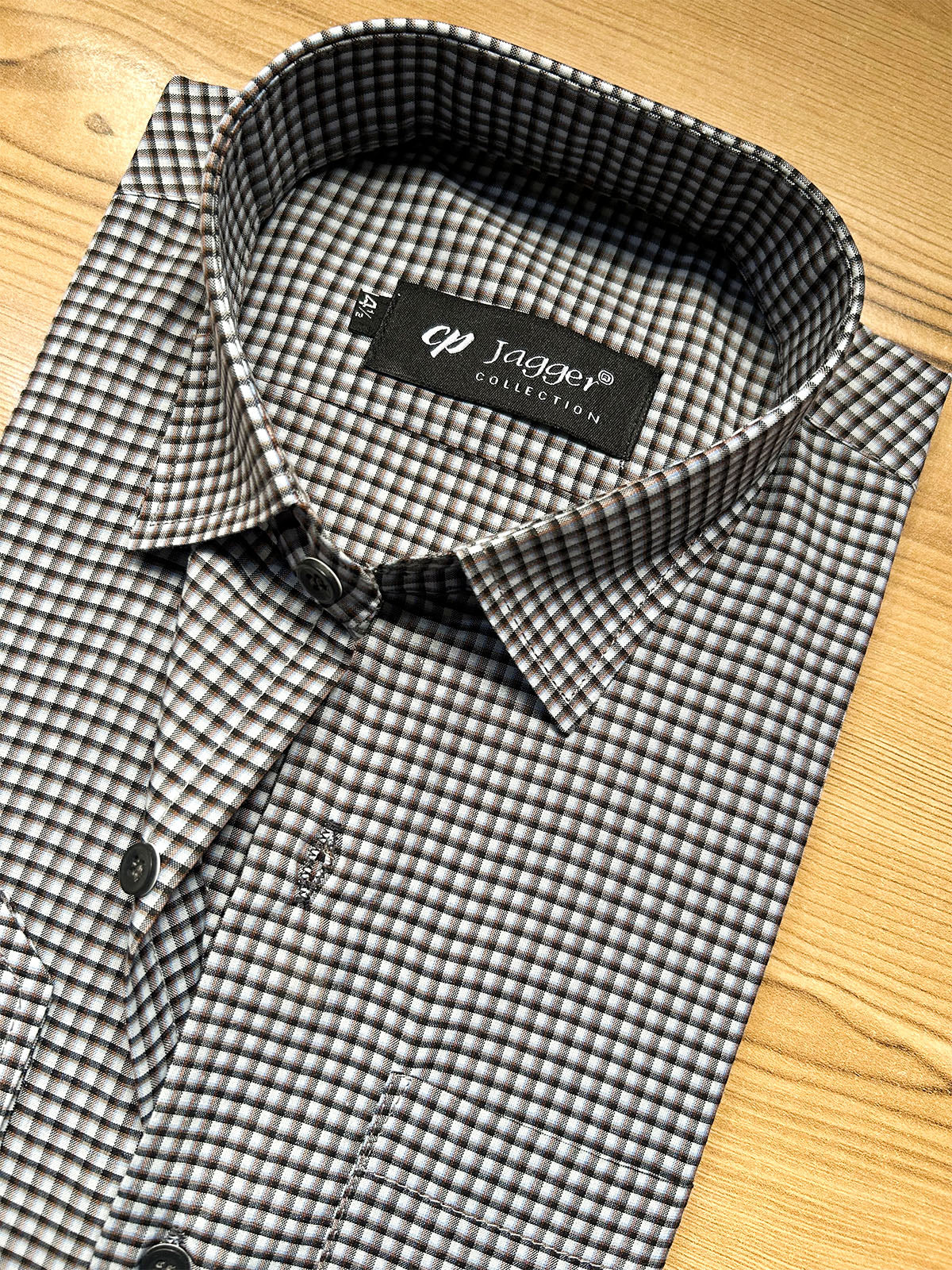 MFS682 Mini Checks Formal Dress Shirt For Men