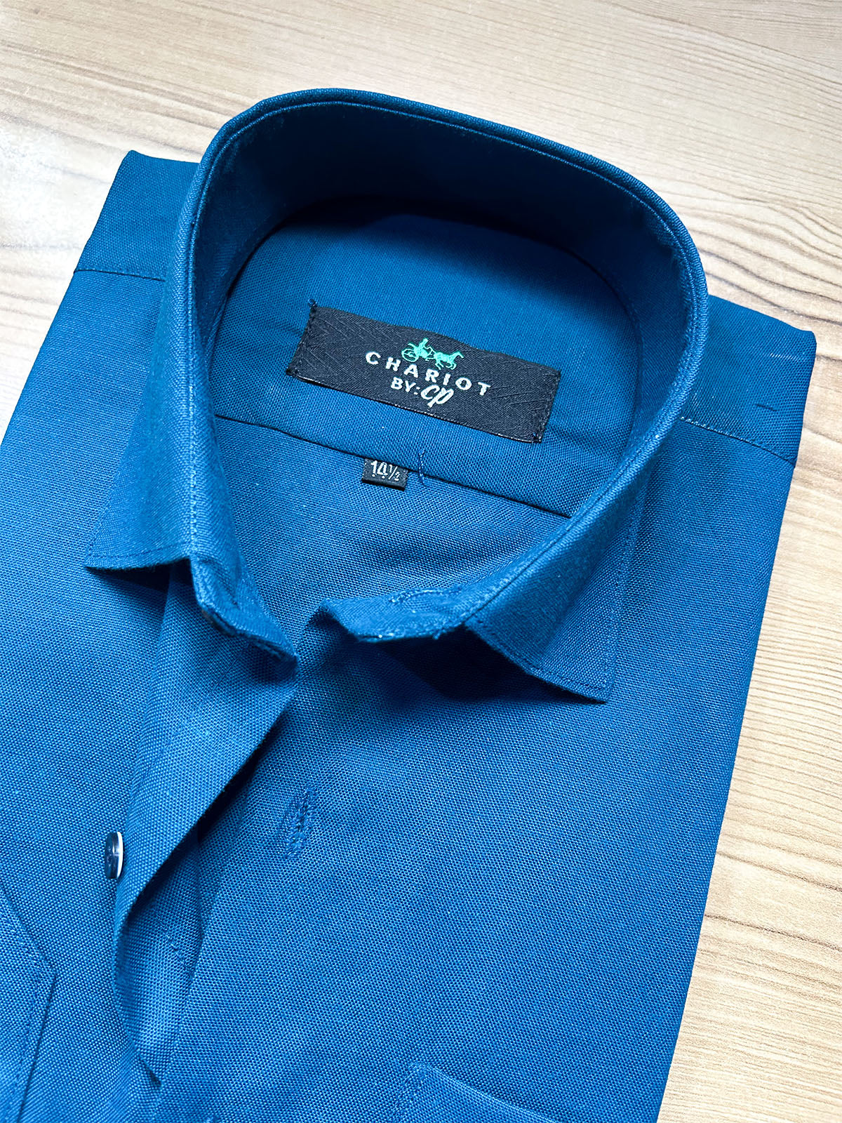 MFS679 Sea Blue Formal Dress Shirt For Men