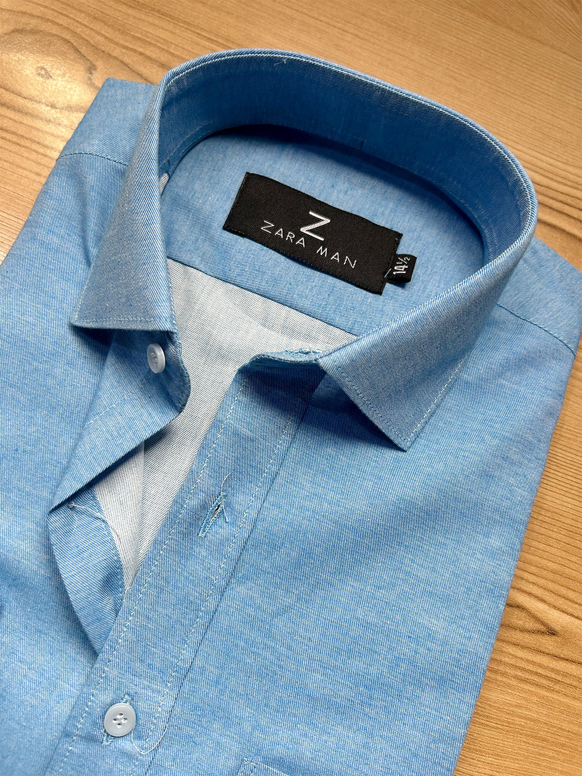 MFS676 Blue Formal Dress Shirt For Men