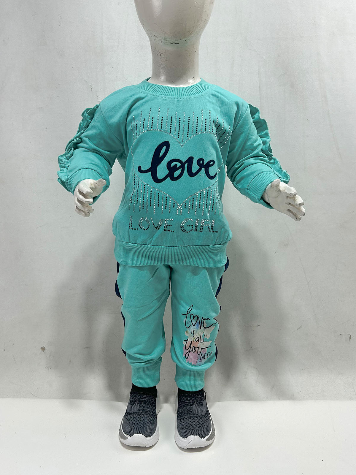 1Yr - 4Yrs Love Sea Green Suit For Girls GS557
