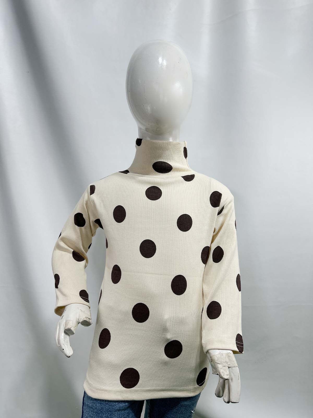 1.5Yr - 5Yrs Light Brown High Neck For Girls TB GHN05